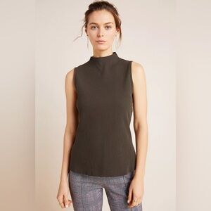 Antropologie Sleeveless Ribbed Mock Neck Top- size xs